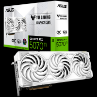 ASUS TUF Gaming GeForce RTX 5070 Ti White OC Edition 16GB GDDR7 (TUF-RTX5070TI-O16G-WHITE-GAMING) grafična kartica, PCIe 5.0, 2xHDMI 2.1b, 3xDisplayPort 2.1b - 90YV0MD3-M0NA00-A