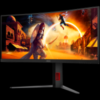 AOC Gaming CU34G4Z ukrivljen monitor - 86.4cm (34"), UWQHD (3440 x 1440), Fast VA, 1500R, 240Hz, 1ms (GTG), Adaptive Sync, HDR400, USB razdelilnik, 2x HDMI 2.1, 1x DP 1.4 - CU34G4Z-A