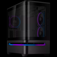 ASUS Prime AP202 ARGB TG mATX računalniško ohišje, kaljeno steklo, trije 120mm ARGB ventilatorji, črno - 90DC00P0-B19000-A