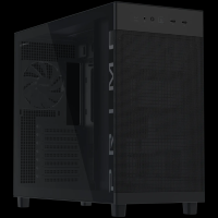 ASUS Prime AP303 TG ATX računalniško ohišje, kaljeno steklo, 120mm ventilator, črno - 90DC00V0-B39010-A