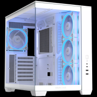 ASUS A32 PLUS ATX računalniško ohišje, kaljeno steklo, štirje 120mm ARGB ventilatorji, belo - 90DC00