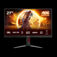 AOC Gaming 27G4HA monitor - 68.6cm (27"), FHD (1920 x 1080), Fast IPS, 200Hz, 0.5ms MPRT (1ms GtG), Adaptive Sync, G-Sync Compatible, HDR10, 2x HDMI 2.0, 1x DP 1.4 - 27G4HA-A