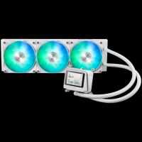 ASUS MAX Gaming LC 360 ARGB LCD White Edition vodno hlajenje za procesor, trije 120mm ARGB ventilato