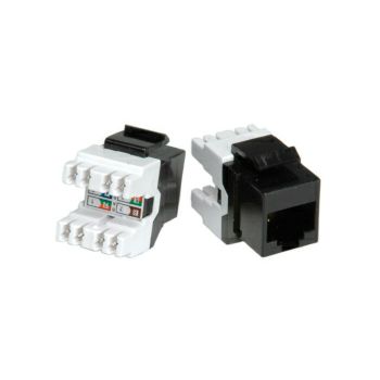 Roline RJ45 Keystone konektor Cat.5e/Class D, UTP, crni