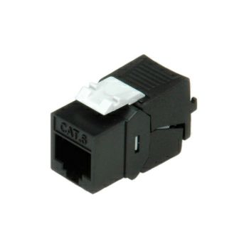 Roline RJ45 Keystone konektor Cat.6/Class E, UTP (tool-free), crni