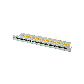 Roline Cat.6/ClassE 19" Patch Panel 24-porta UTP, svijetlo sivi