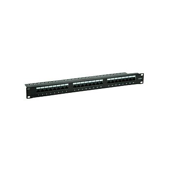 Roline VALUE Cat.6/Class E 19" Patch Panel 24-porta UTP, crni