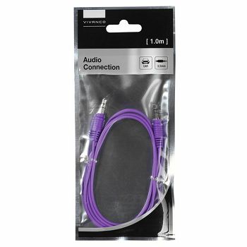 Kabel VIVANCO 35814, 3.5mm na 3.5mm M, 1m, ljubičasti