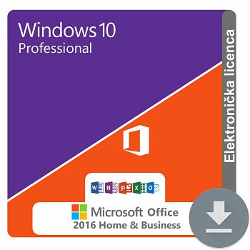 Windows 10 Professional + MS Office 2016 Home and Business ESD kombo