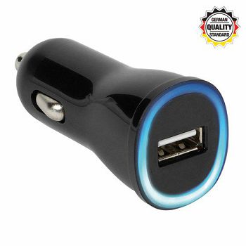 Auto punjač VIVANCO 36256, 2.1A USB, crni