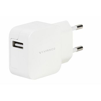 Strujni punjač VIVANCO 37562, 2.4A USB, bijeli