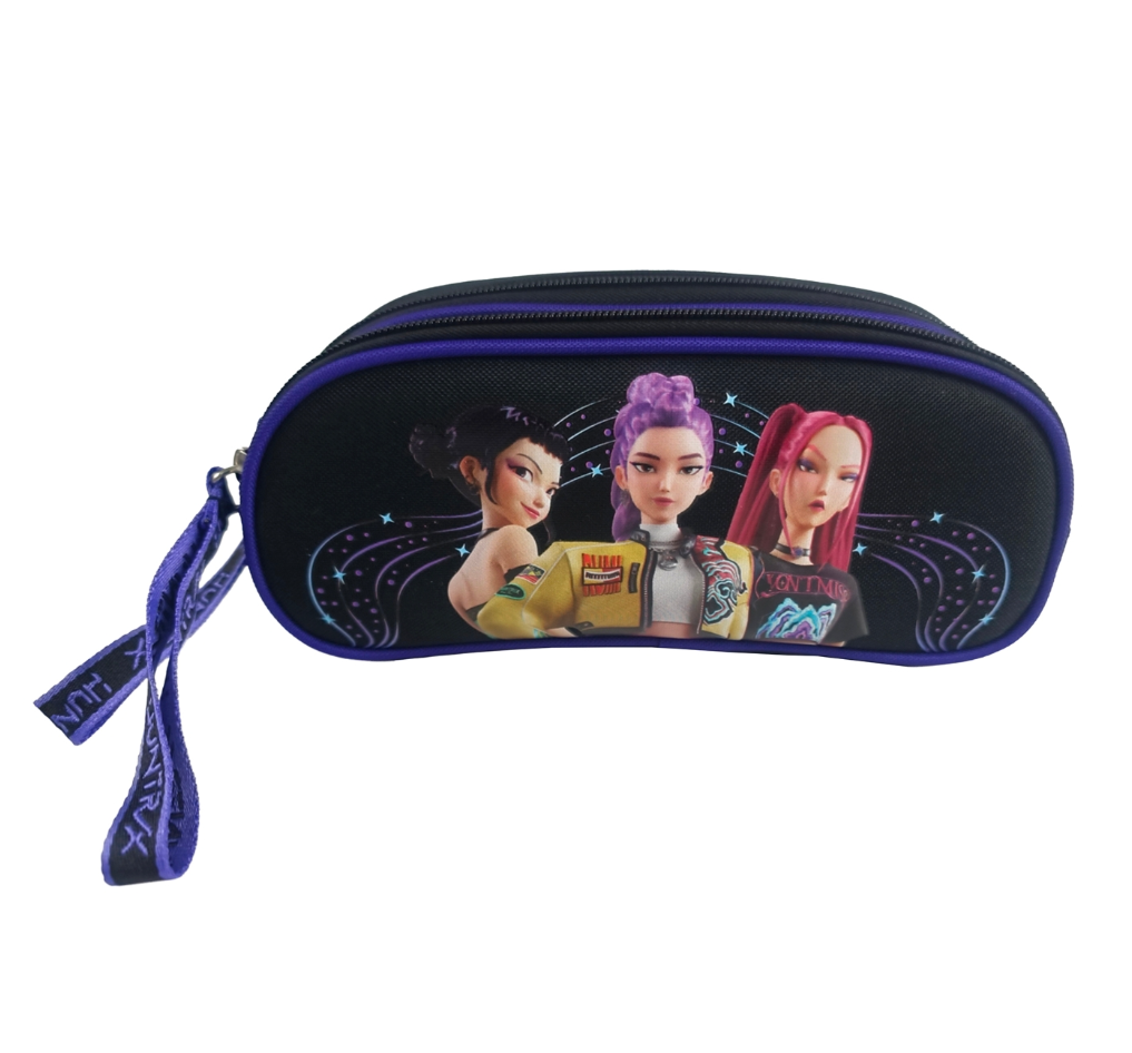 K-POP DEMON HUNTERS - HUNTRIX COLLECTION - PENCIL CASE 2 COMPARTMENTS