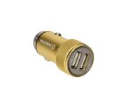 MANTA punjač za auto, aluminijski, 2xUSB, zlatni USC9003 - 03050040