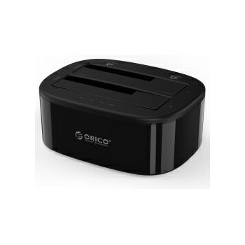 Orico Docking stanica 2×2.5"/3.5" SATA HDD, funkcija kloniranja, USB3.0 (ORICO-6228US3-C-EU-BK-BP)