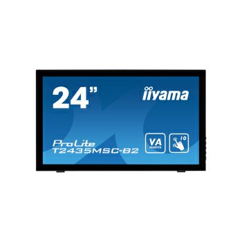 Monitor IIYAMA 24" ProLite T2435MSC-B2 (23.6") Full HD (1920×1080) PCAP 10P Touchscreen VA LED, 6ms, DVI-D/HDMI/DP, 2× USB2.0, Web kamera, zvučnici, crni