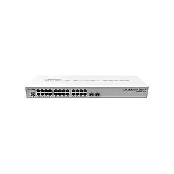 Mikrotik Cloud Router Switch CRS326-24G-2S+RM, 800 MHz CPU, 512MB RAM, 24xG-LAN, 2xSFP+ cage, RouterOS L5 or SwitchOS (dual boot), 1U rackmount kućište, PSU