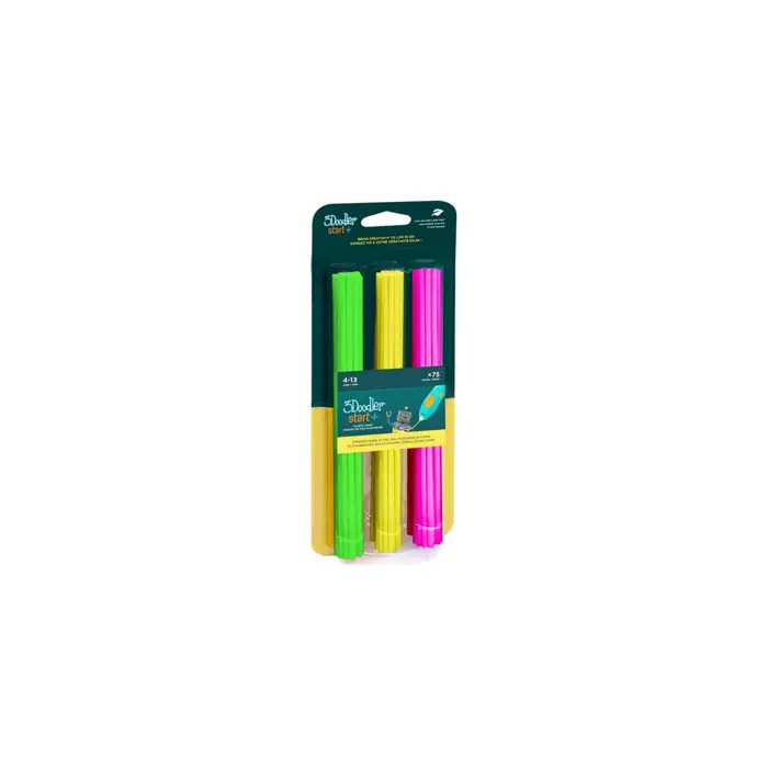 3Doodler Start 3DS-ECO-MIX4-75 3D printing material Compostable plastic Green, Pink, Yellow 1 g