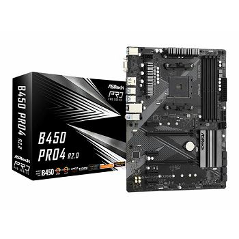 ASROCK B450 PRO4 R2.0 AM4 DDR4 4xSATA