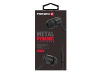 SWISSTEN slušalice + mikrofon, In-ear, metalne, crne DYNAMIC YS500 - 05180060
