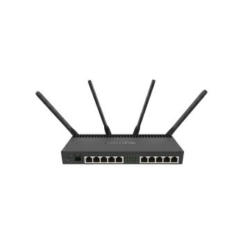 Mikrotik RouterBOARD 4011iGS+5HacQ2HnD, Cortex A15 CPU (4-cores), 1GB RAM, 10×GLAN, 1×SFP+, 2.4Ghz/5Ghz 802.11b/g/n/ac, RouterOS L5, desktop kućište, PSU