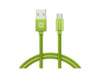 SWISSTEN kabel USB/microUSB, platneni, 3A, 1.2m, zeleni - 03080040