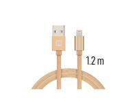SWISSTEN kabel USB/Lightning, platneni, 3A, 1.2m, zlatni - 03080063