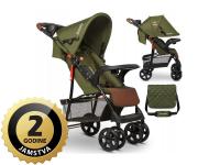 Lionelo dječja kolica EMMA PLUS zelena-smeđa + torba za mamu - 21050016