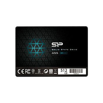 Silicon Power A55 512GB 2.5" SATA3 SSD 3D NAND, R/W: 560/530MB/s