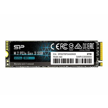 NVMe SSD SILICON POWER Ace A60 2TB M.2 PCIe, R2200/W1600, 5Y