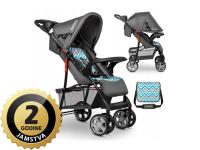 Lionelo dječja kolica EMMA PLUS siva-plava-scandi + torba za mamu - 21050023