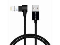 SWISSTEN kabel Arcade USB/Lightning, magnetski, platneni, 1.2m, 3A, crni - 03080072