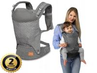 Lionelo dječja nosilica - klokanica MARGAREET za ramena, srebrn-siva - 21040048