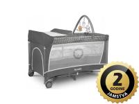 Lionelo dječji prijenosni krevetić Flower, siva-scandi - 21040060