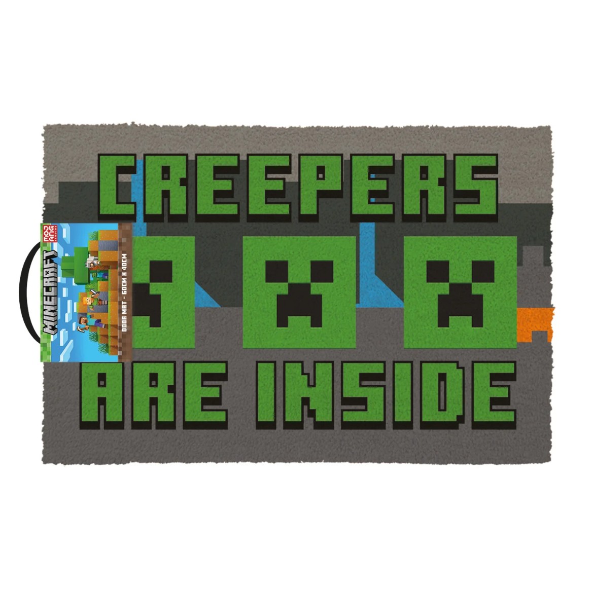 PYRAMID MINECRAFT CREEPERS NEED HUGS COIR DOORMAT