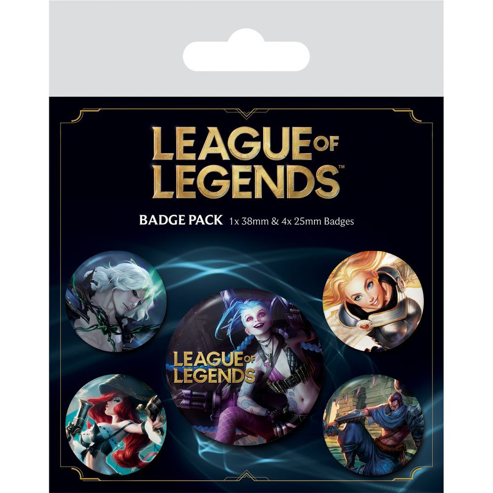 PYRAMID LEAGUE OF LEGENDS CHAMPIONS BADGE PACK