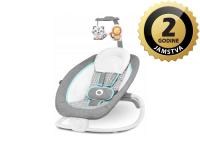 Lionelo dječja zibalica Pascal, 5 melodija, vibriranje, siva-scandi - 21040068