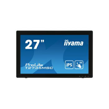 Monitor IIYAMA 27" ProLite T2735MSC-B3 16:9 Full HD (1920×1080) IPS LED PCAP 10P Touchscreen, 5ms, VGA/HDMI/DP, USB3.0×2, Webcam, zvučnici, crni