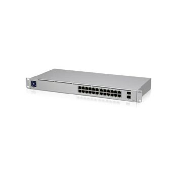 Ubiquiti UniFi 24-port Gigabit Switch, 2×1G SFP, Rack 1U (USW-24)