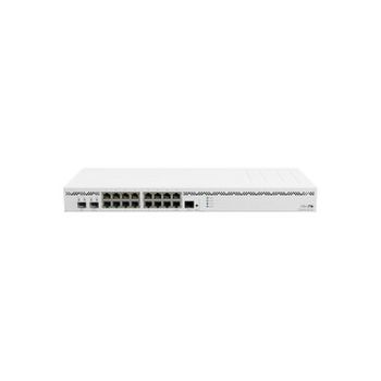 Mikrotik Cloud Core Router 2004-16G-2S+, Cortex-A57, 4GB DDR4, 128MB NAND, 16×GLAN, 2×SFP+, 1U rackmount, Dual PSU, RouterOS L6