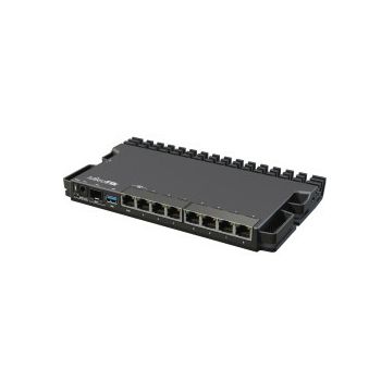Mikrotik RouterBOARD RB5009UG+S+IN, ARMv8 CPU, 1GB DDR4 RAM, 1GB NAND, 1×2.5Gbit LAN, 7×1Gbit LAN, 1xSFP+ port, RouterOS L5, metalno desktop kučište, PSU