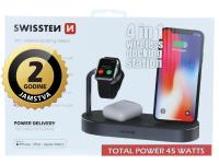SWISSTEN punjač Apple 4u1 za Apple Watch, Airpods, iPhone + običan USB izlaz - 03100038