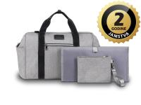 Lionelo torba za mamu, termo, p. za previjanje, torbica za kozmetiku, siva IDA - 21050032