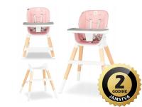 Lionelo dječja hranilica MONA, prirodno drvo bukve, roza - 21040072