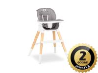 Lionelo dječja hranilica MONA, prirodno drvo bukve, siva - 21040074