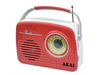 AKAI radio FM, AM, analogna skala, USB, SD, crveni APR-11RED - 05270006