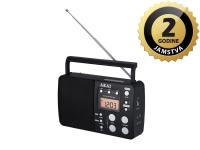 AKAI radio FM, AM, SW, sat, alarm, antena, LCD, AC, baterije D, crni APR-200 - 05270009