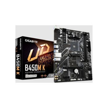 GigaByte MB B450M K, S.AM4, DDR4/3600(OC), PCIe3.0, M.2, G-LAN, HDMI, 7.1ch, mATX