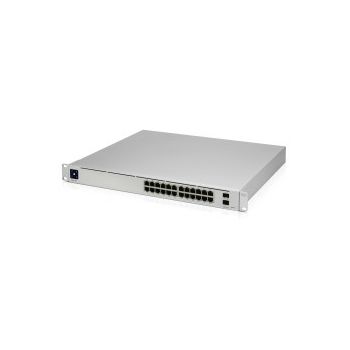 Ubiquiti UniFi Managed 24-port Gigabit L3 Switch, 16-port PoE+, 8-port PoE++, 2×10G SFP+, Rackmount, 400W (USW-PRO-24-PoE-Gen2)