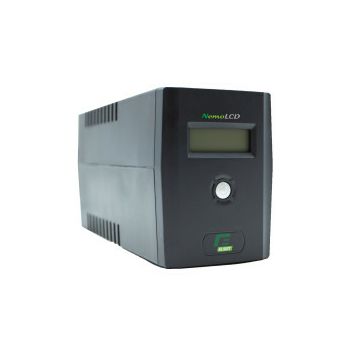 Elsist UPS NemoLCD80 800VA/360W, Line-Interactive, USB, RJ11/RJ45, 2×Schuko, 1×7Ah, 10min. autonomija