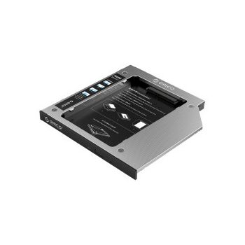 Orico ladica za drugi 2.5" HDD/SSD, SATA3, 5/7/9.5mm - umjesto optičke jedinice (ORICO-M95SS-SV-BP)